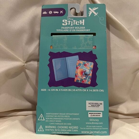 Disney Lilo & Stitch Passport Holder Travel Essential Cash Holder Unisex NWT - Picture 4 of 6